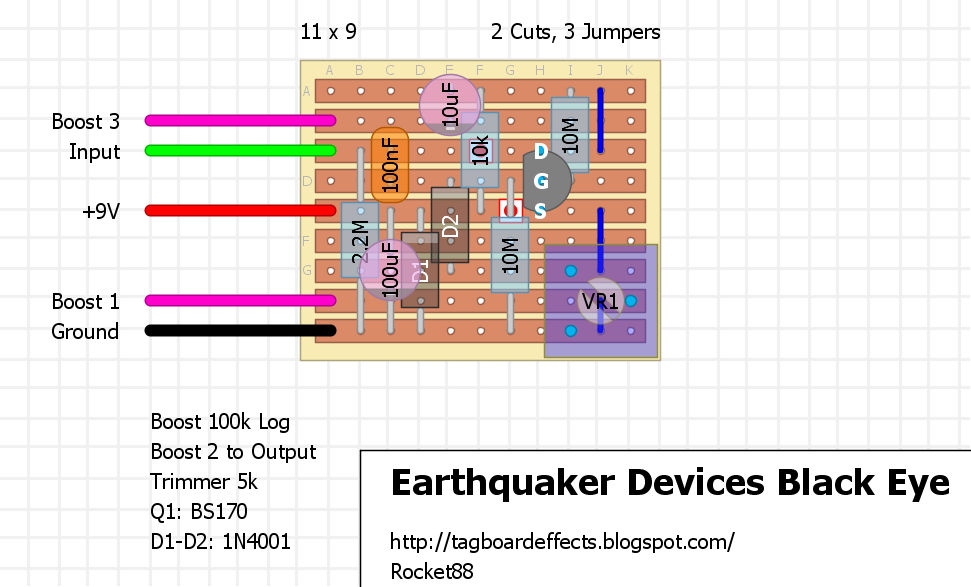 Guitar FX Layouts: Earthquaker Devices Black Eye